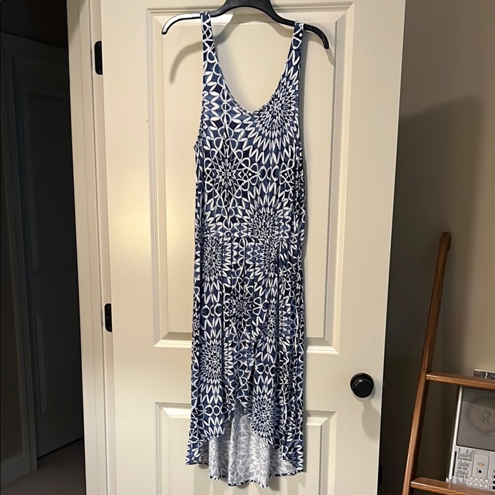 GAP Dark Blue, Blue and White High Low Sundress